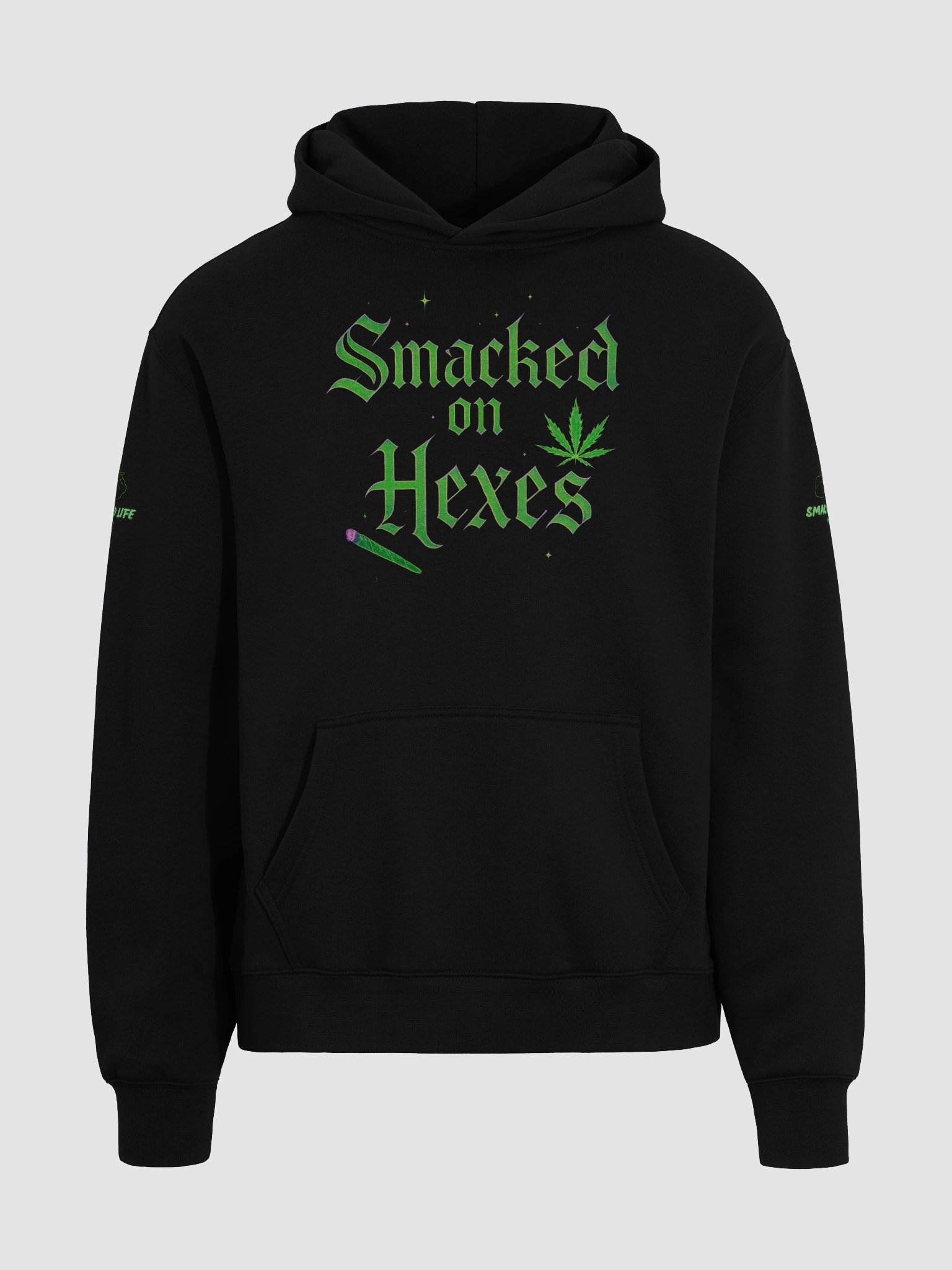 “Smacked on Hexes” Oversized Witchy Stoner Hoodie – Fall / Halloween Edition product image (9)