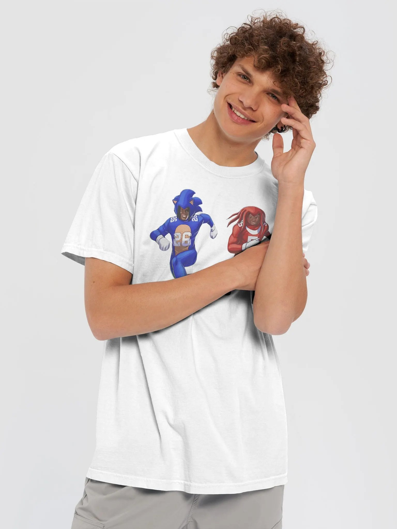 Sonic and Knuckles Detroit Lions Shirt product image (7)