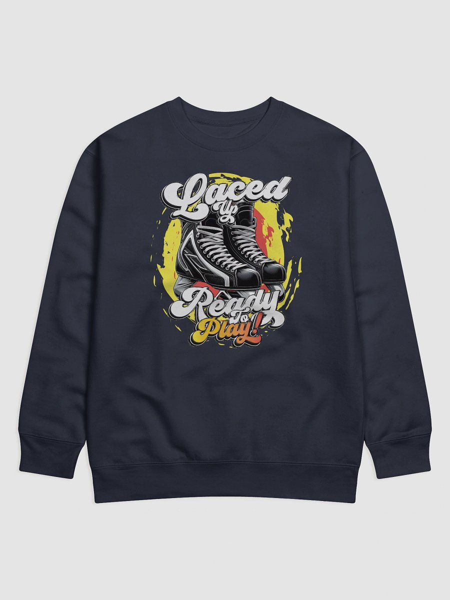Laced Up Ready to Play Retro Hockey Skate Sweat Shirt product image (1)