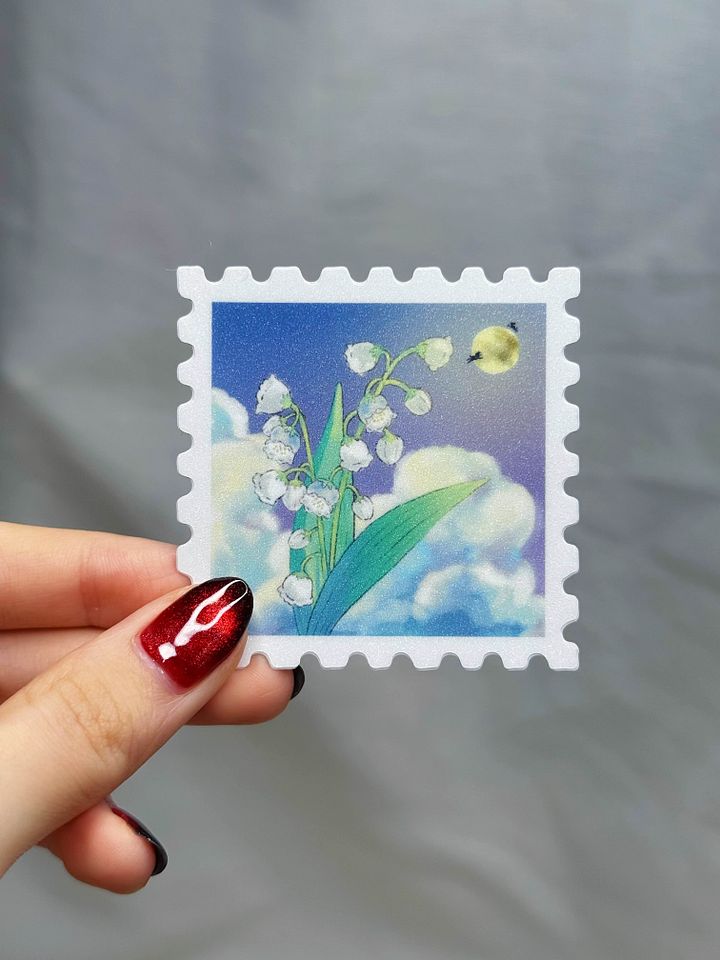 Lily of the Valley Glitter Sticker product image (2)