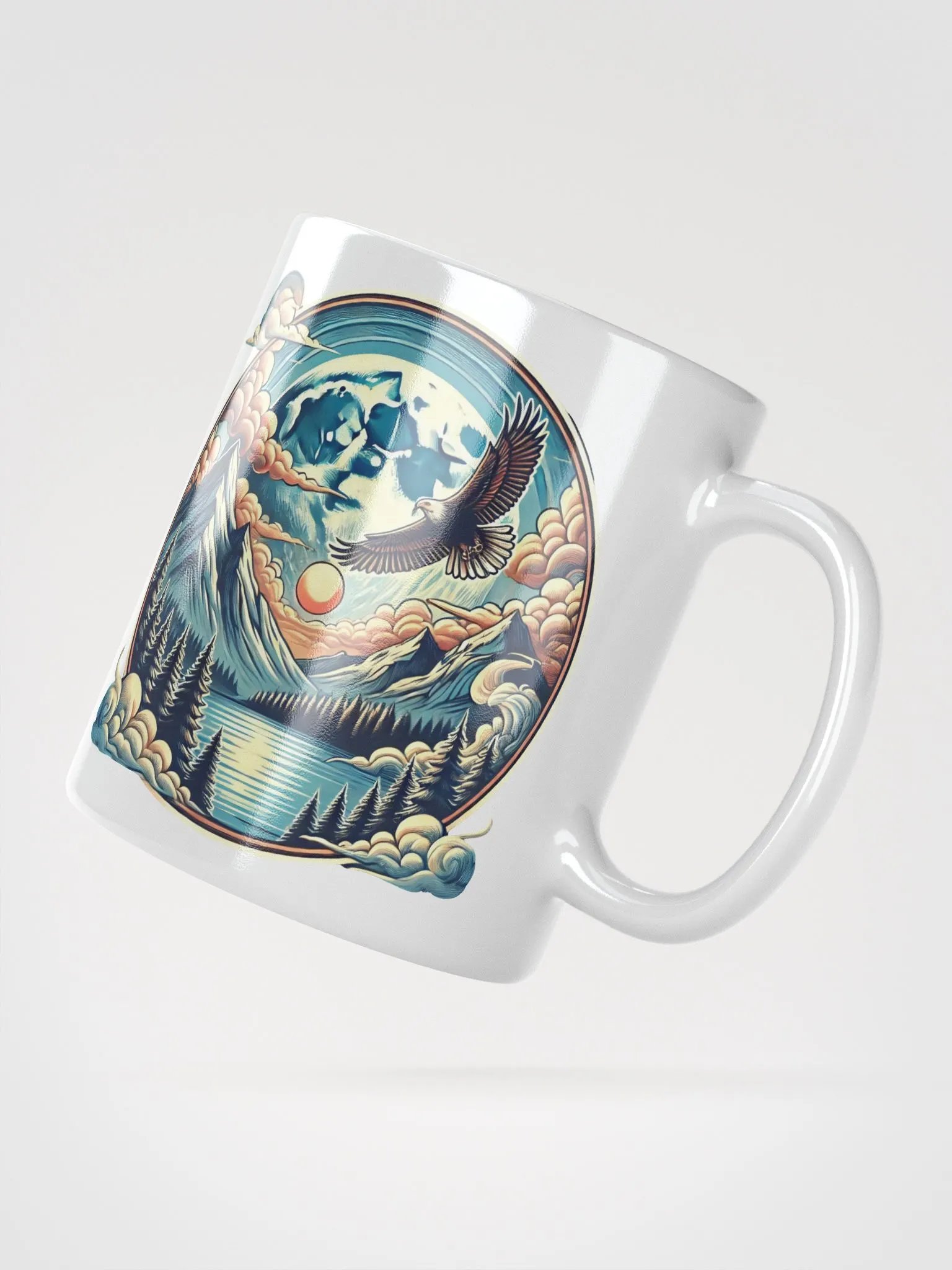 Sleek White Glossy Ceramic Mug product image (6)
