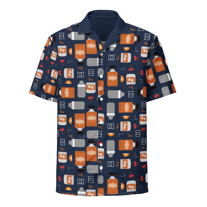 Bourbon Vibes Patterned Hawaiian Shirt product image (1)