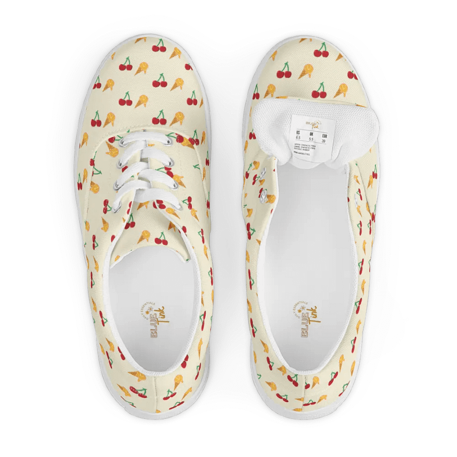 Cherry Chiller Lace-Up Canvas Shoes product image (6)