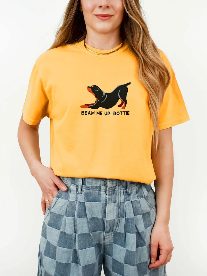 Beam Me Up, Rottie T-Shirt(Embroidered) of a Rottweiler(Docked Tail) product image (2)