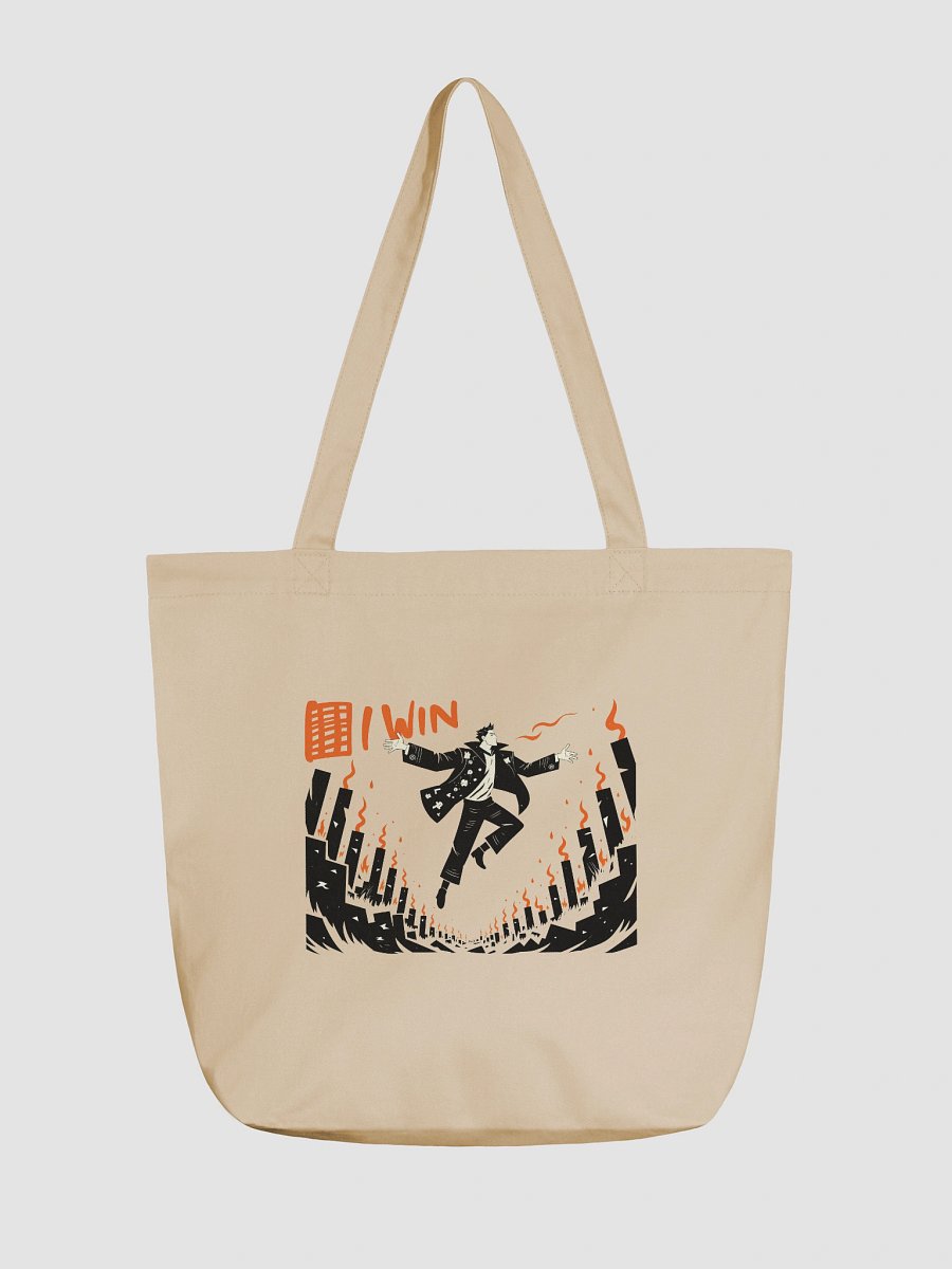 I Win Flame Art Print – Bold Triumphant Eco-Friendly Tote Bag product image (1)