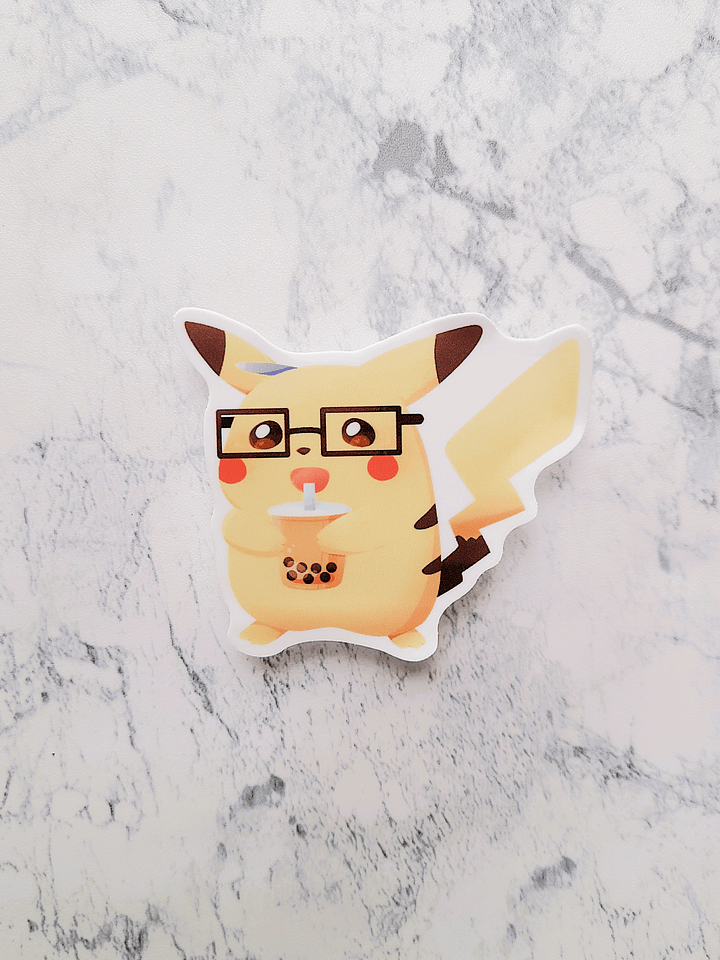 Surprised Boba Pikachu Sticker product image (1)