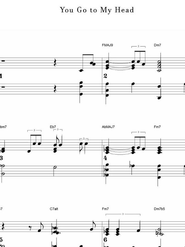 You Go to My Head - Piano sheet music product image (1)