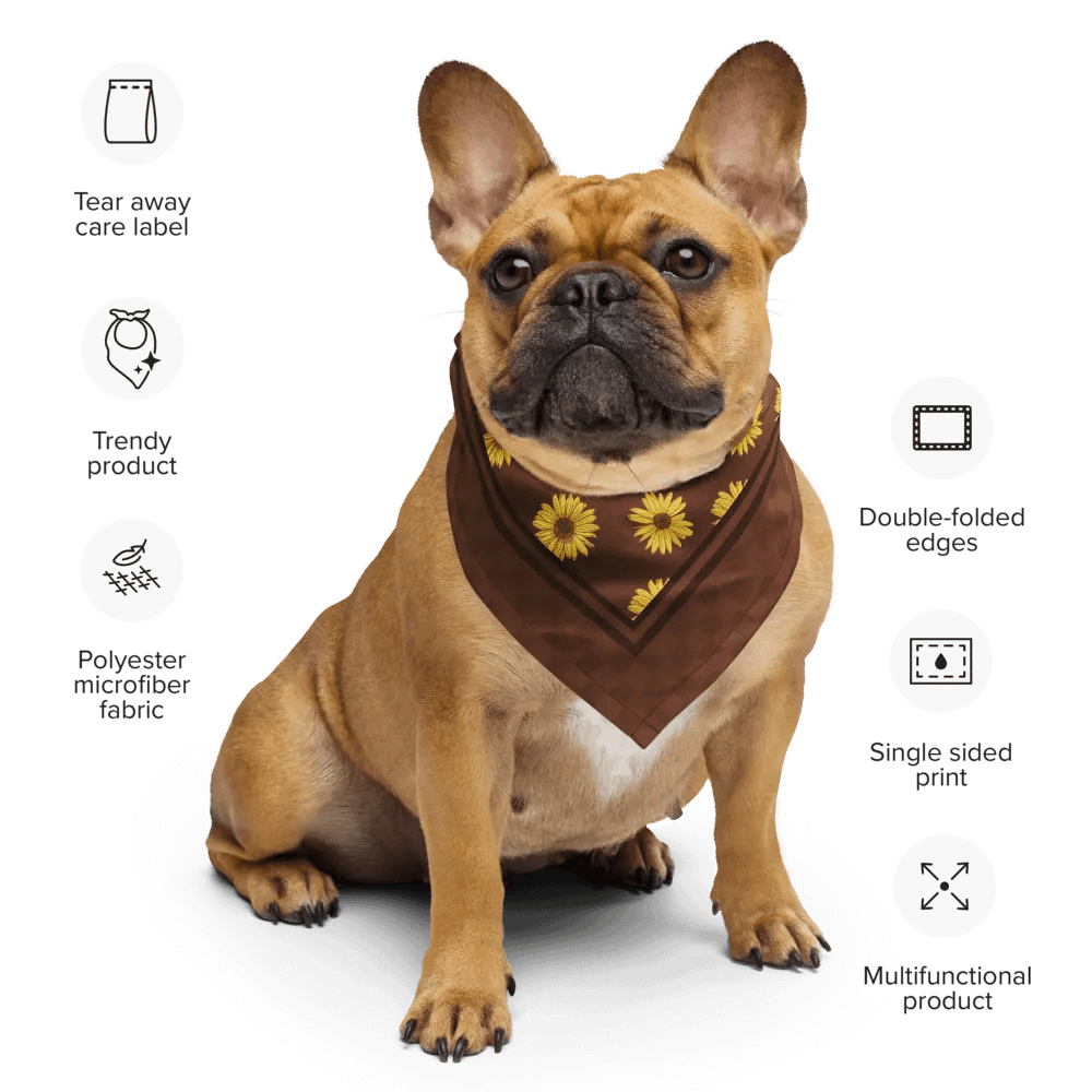 “Helianthus Sunflower Polka Dot” Bandana product image (6)