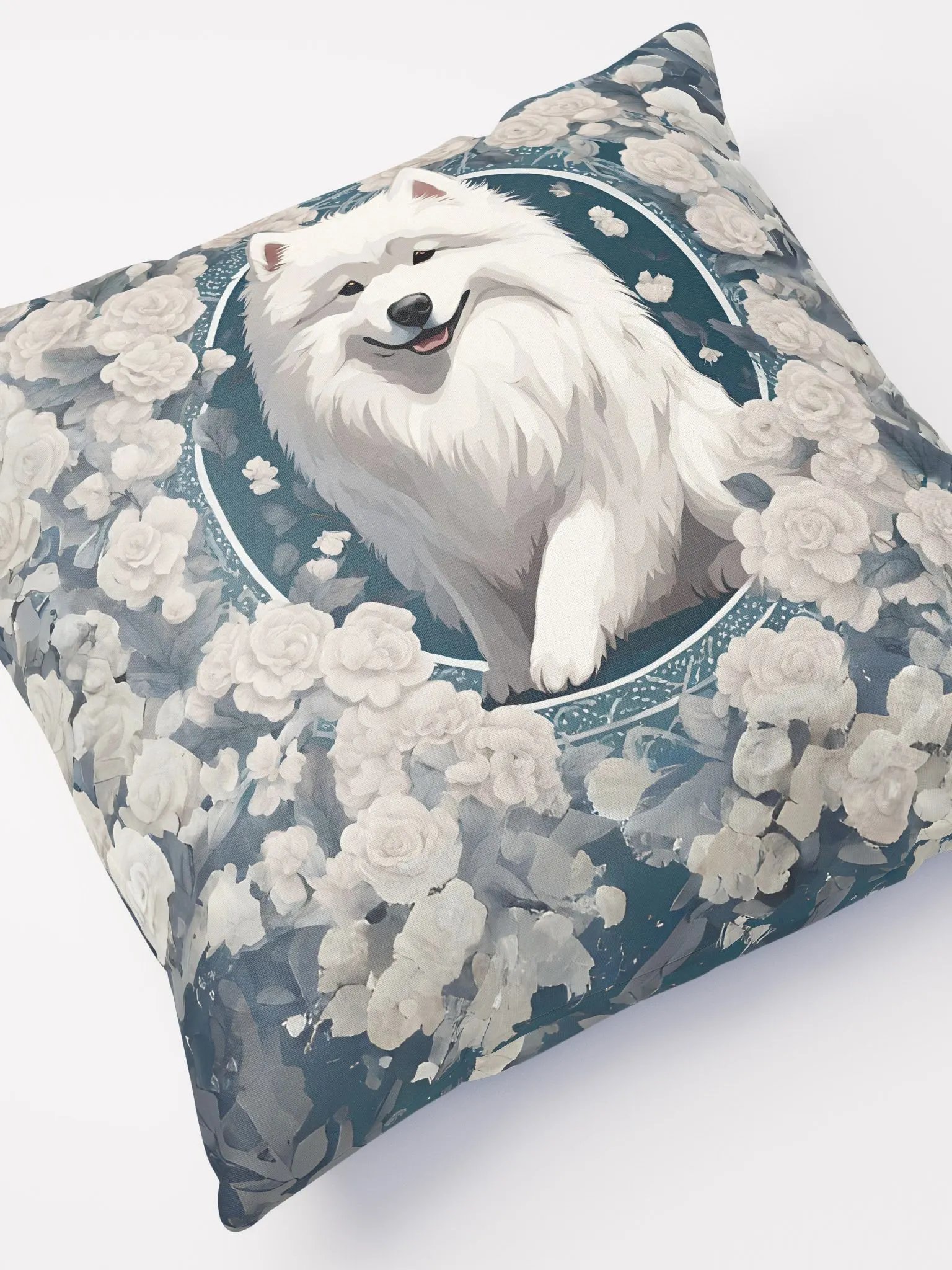 Floral Samoyed Pillow product image (6)