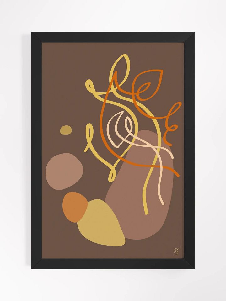Flowing Earthy Abstract Framed Poster - Abstract Image No. 5 product image (2)