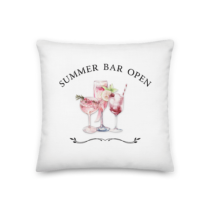 Open Summer Bar Premium Pillow / Sommer Bar Premium Kissen Geschenkidee product image (2)