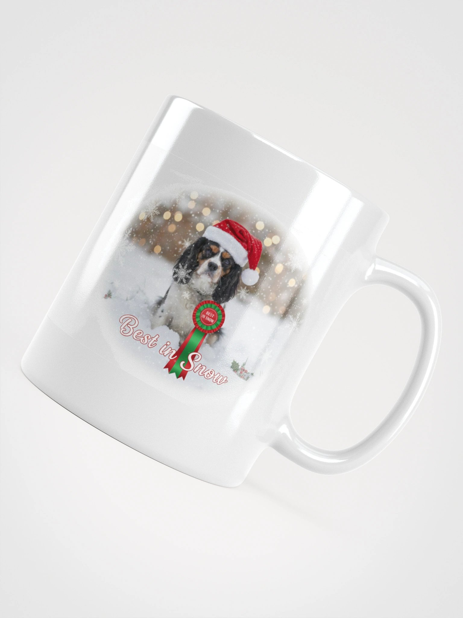White Glossy Mug with Baxter Best in Snow product image (5)