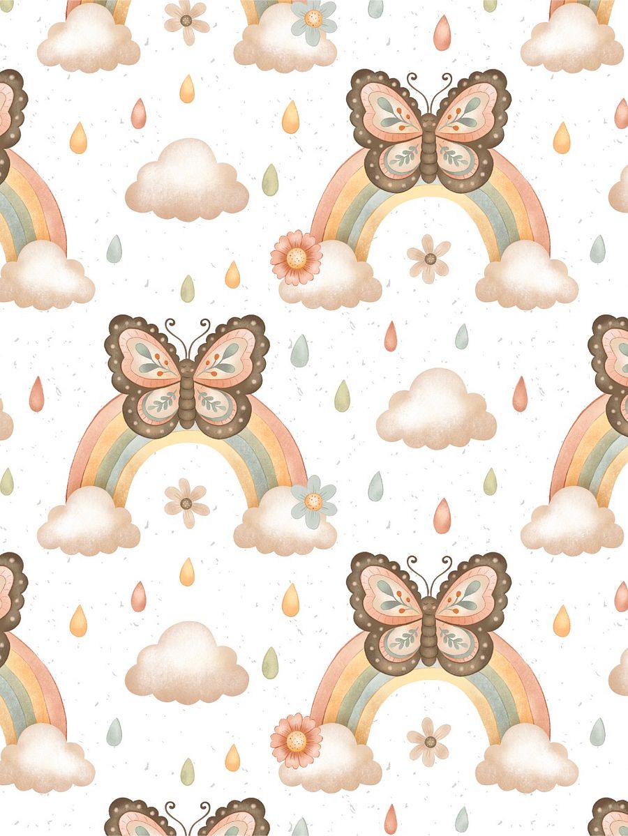 Butterfly with Rainbow - Non-Exclusive Pattern product image (1)