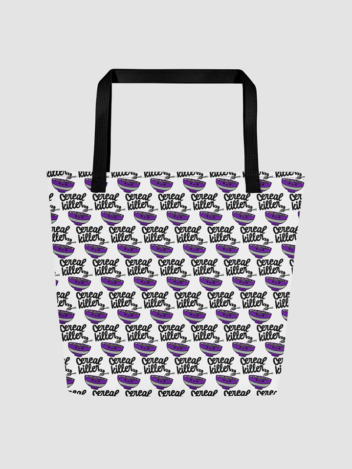 [The Cereal Bowl] All-Over Print Large Tote Bag w/ Pocket AOP AOP602 . product image (1)
