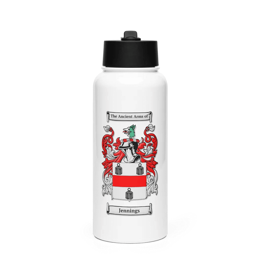 Jennings Family Crest - Stainless Steel Sports Water Bottle product image (1)