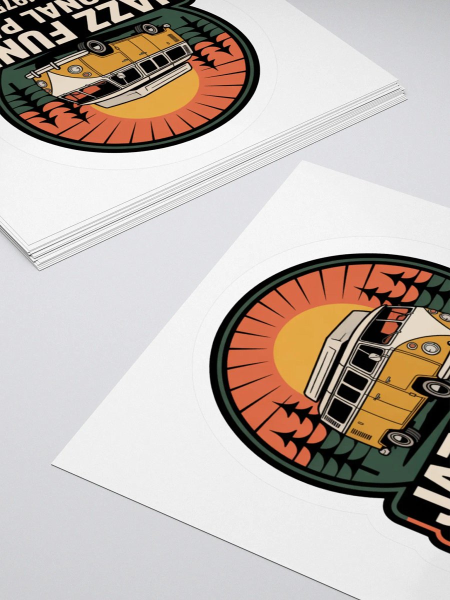 Jazz Funk National Park Sticker - Retro 70s Camping & Music Van Decal product image (7)