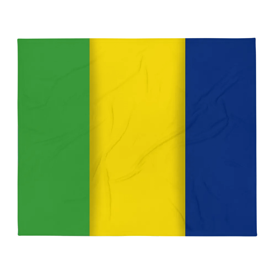 Green Yellow Blue Flag Colored Throw Blanket product image (2)
