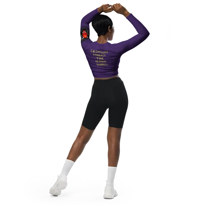 women oni crop top long sleeve (PURPLE) product image (2)