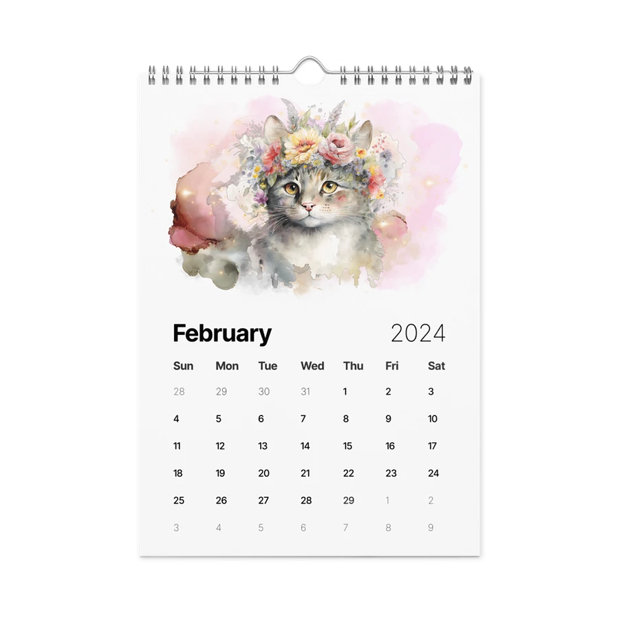 Watercolor Cats 2024 Wall Calendar, 12 Month product image (4)