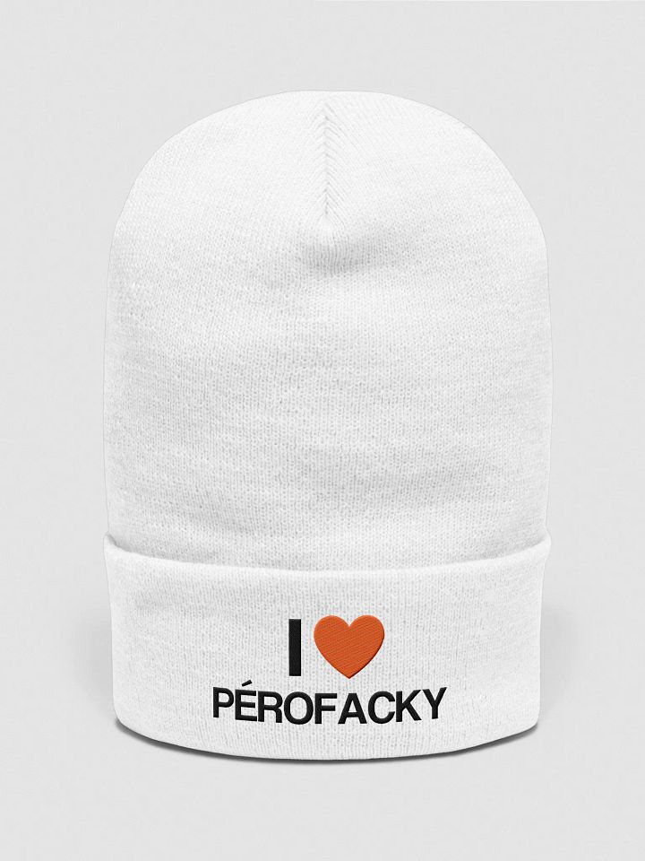I ♥️ Perofacky beanie white product image (1)