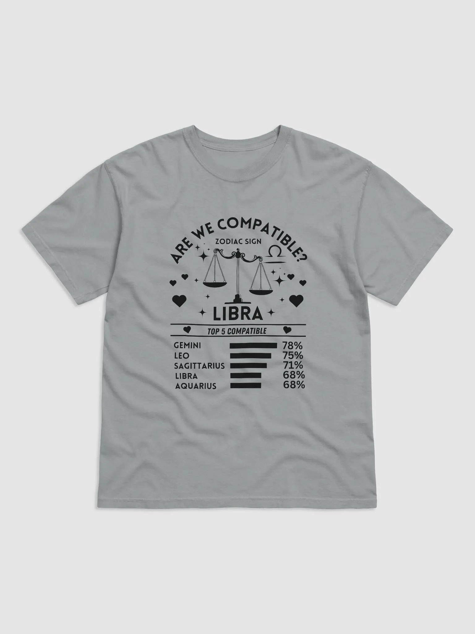 Libra Zodiac Sign Romantic Compatibility T-Shirt - Light Comfort Colors 1717 product image (89)