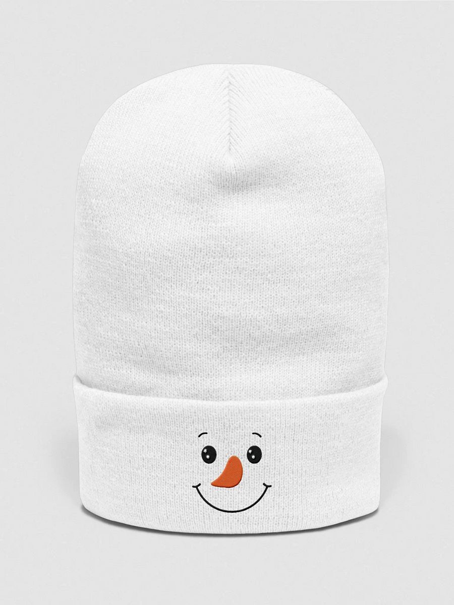 Unisex Snowman Smile Embroidered Beanie product image (3)