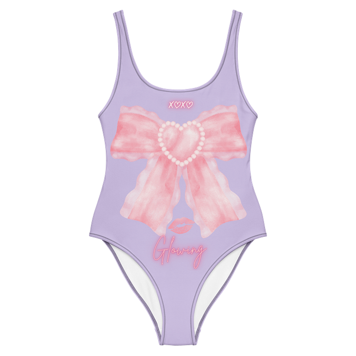 🎀 Glowlita "Twilight Bow" Violet & Pearl Glow One-Piece product image (1)