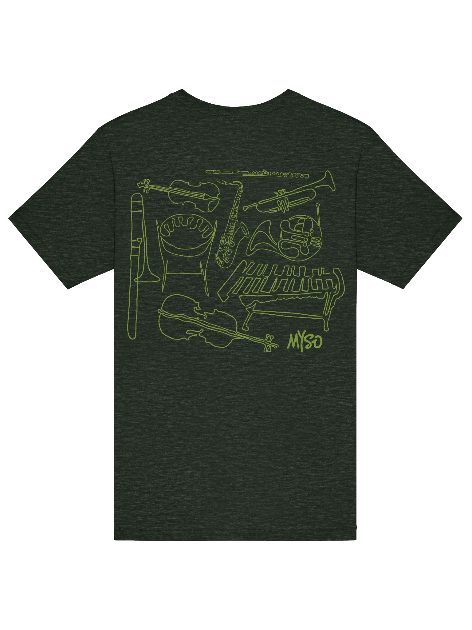 MYSO Adult Green Instrument T-shirt product image (6)
