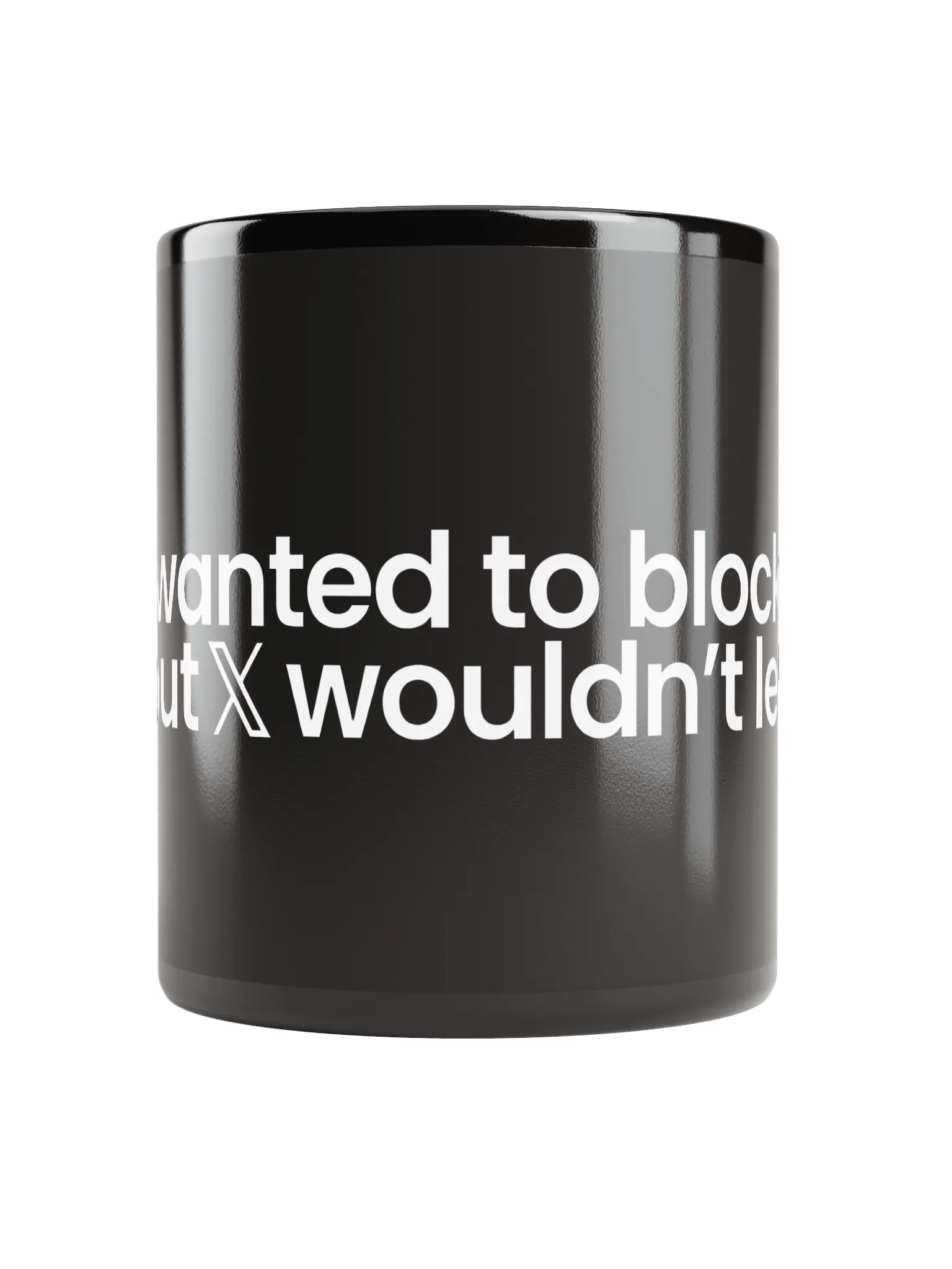 Blocked On X Mug - Black product image (1)