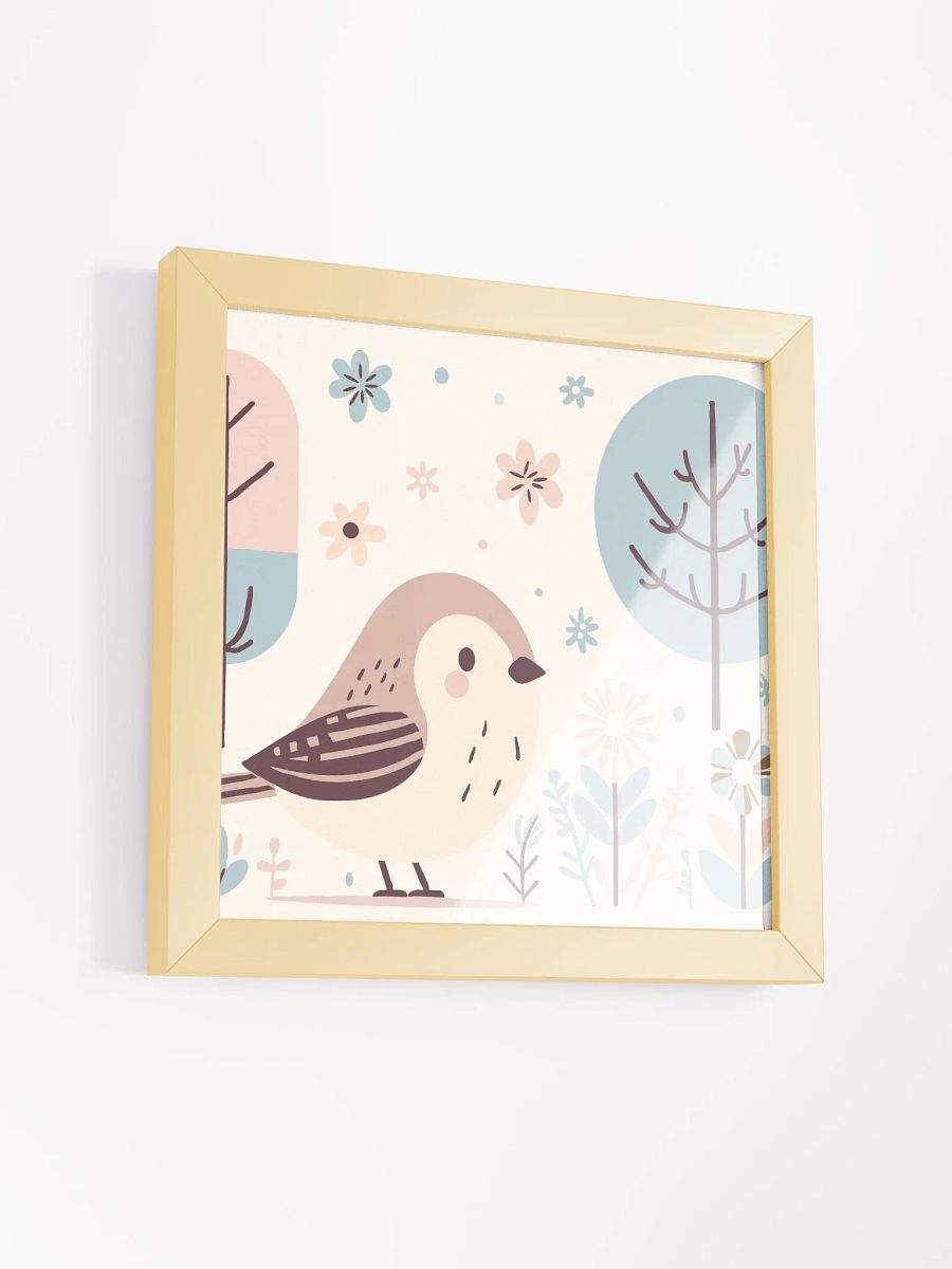 Whimsical Bird and Nature Framed Poster product image (40)