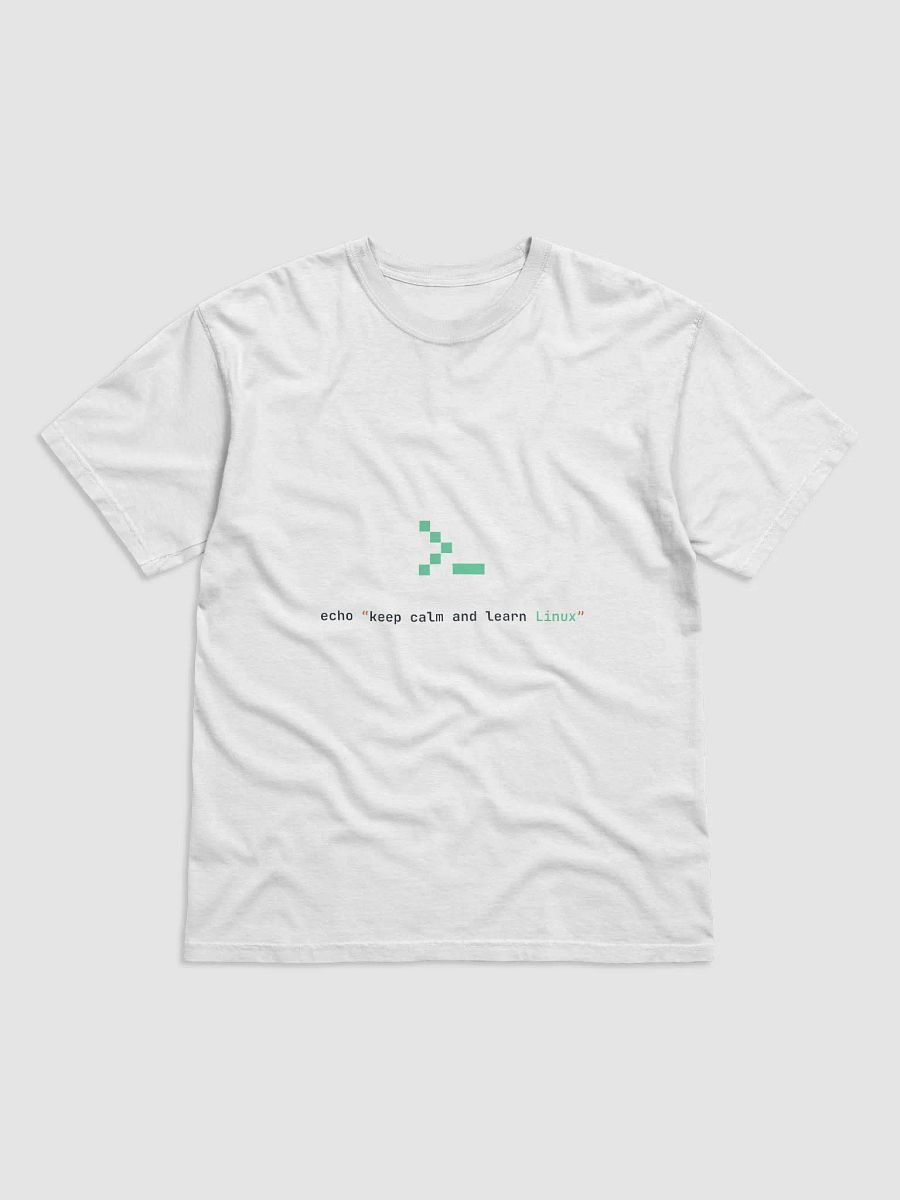 Keep Calm and Learn Linux T-Shirt (White) product image (2)
