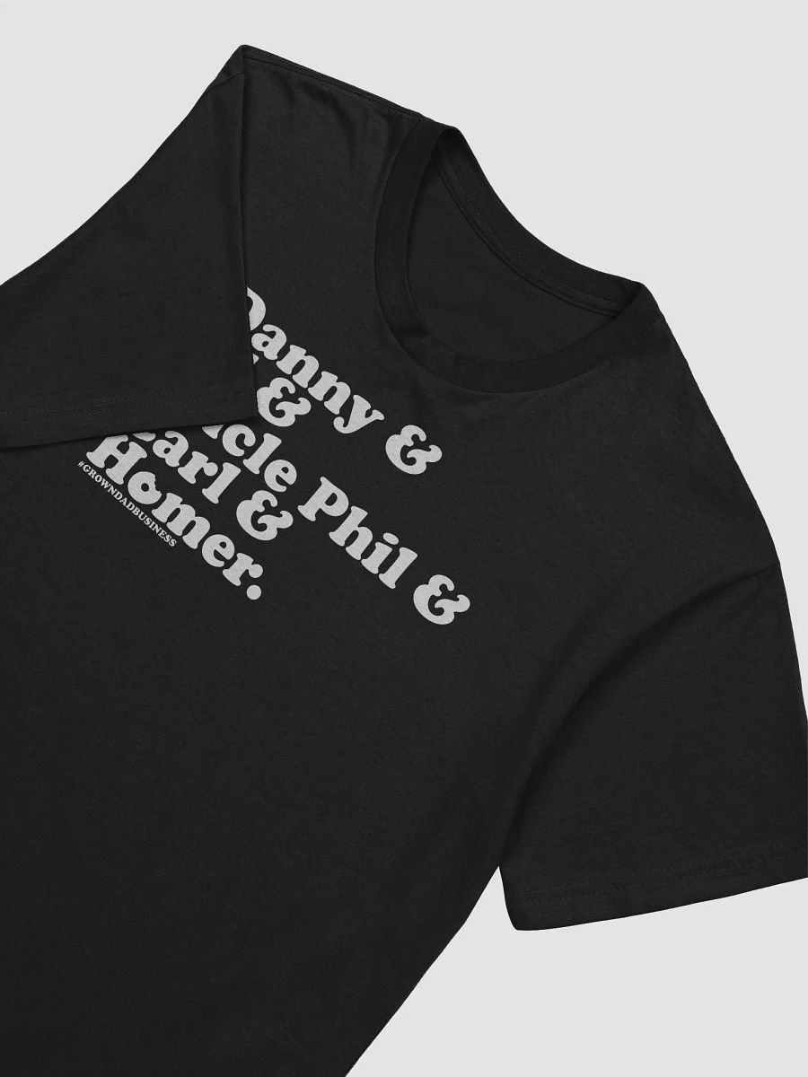 'TVs GOAT Dads’ T-Shirt aka the Dads who raised me | +5 colors | white on dark product image (3)