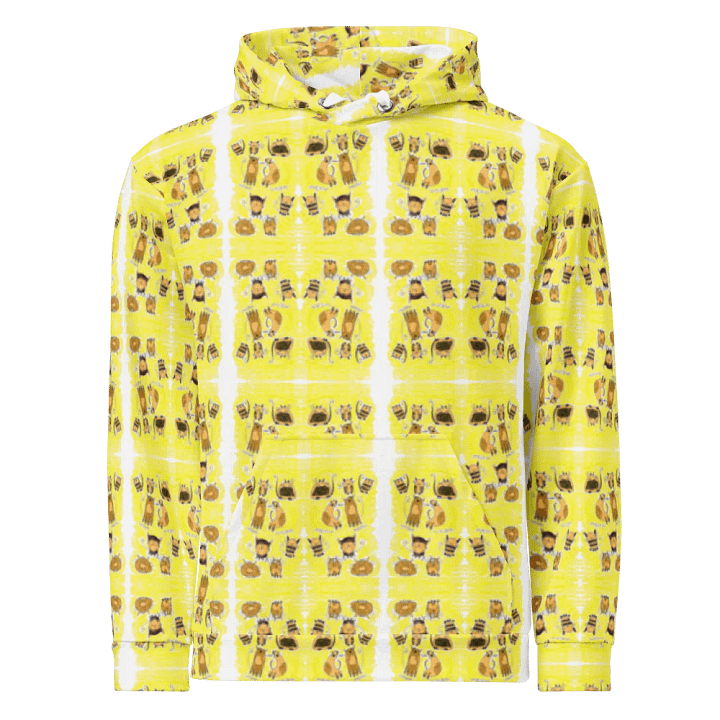 Abstract Doodle Cats Unisex All Over Print Pull Over Hoodie product image (1)