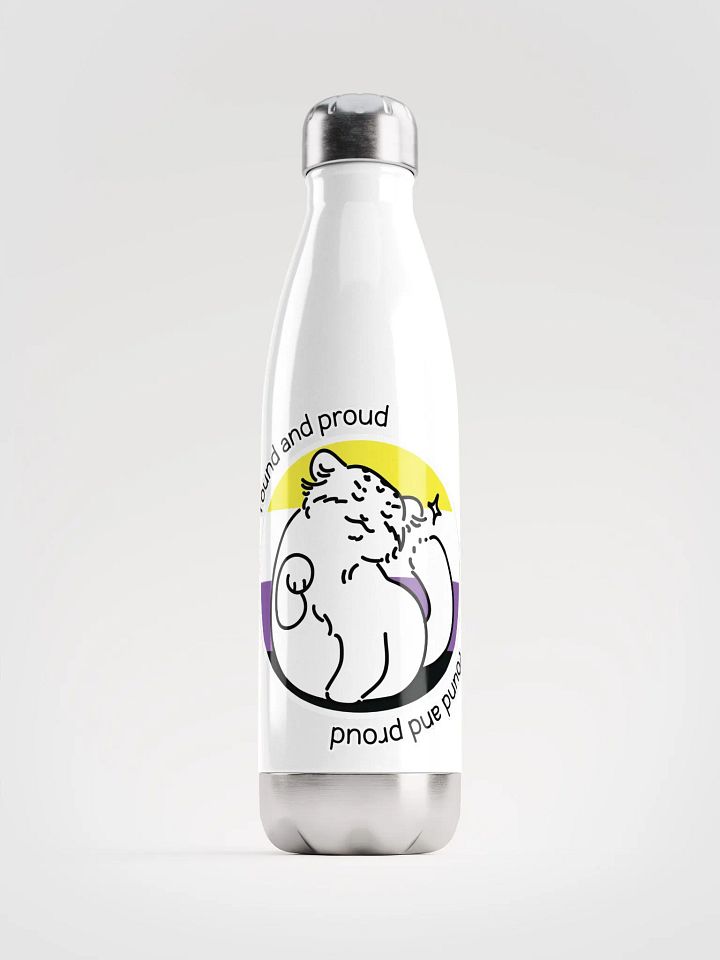 Round and Proud Manul Pride Nonbinary Version - Bottle product image (1)