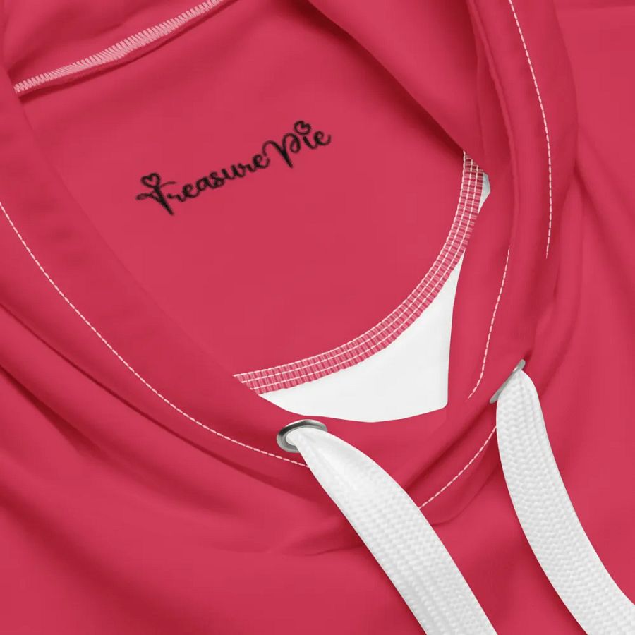 Plain Muted Red Light Summer Unisex Recycled Polyester Heavyweight Premium Hoodie by Treasure Pie product image (9)