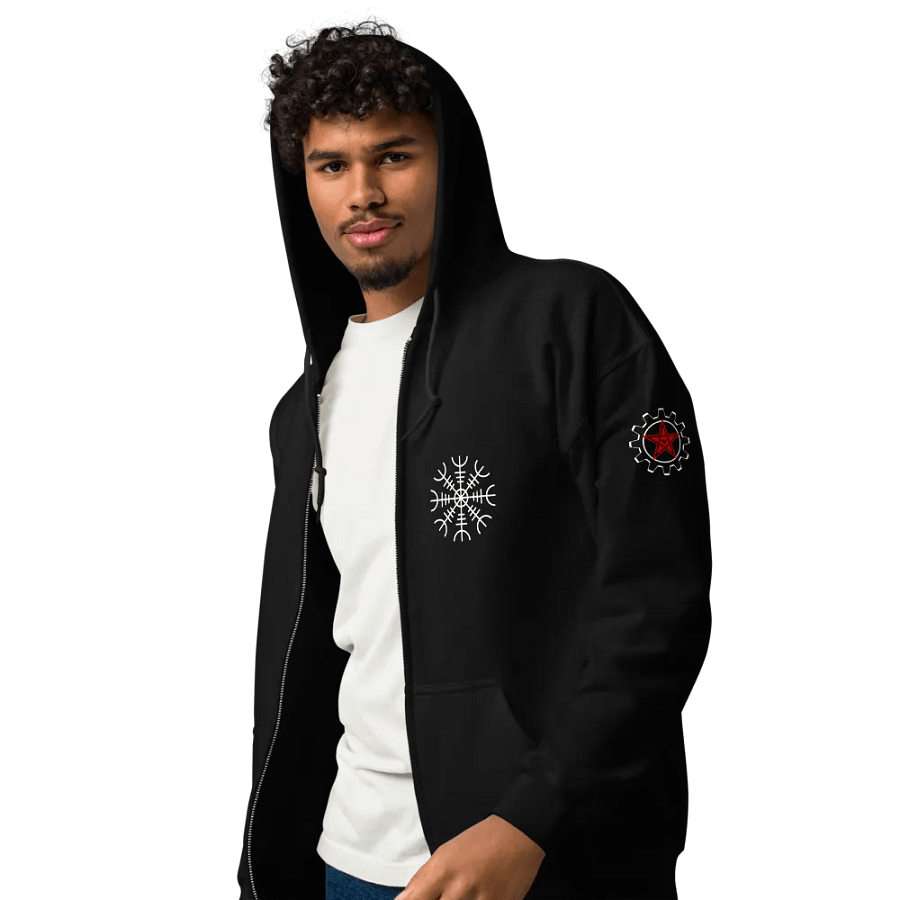 Aegishjalmur (Helm of Awe) Zip Hoodie product image (11)