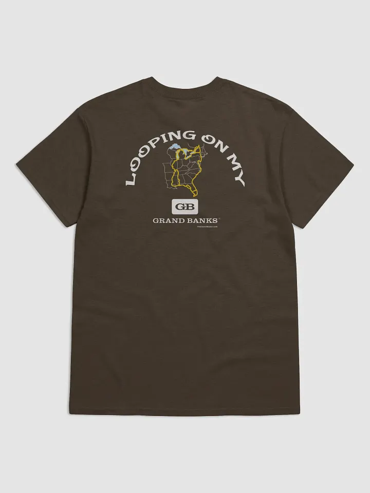 Looping On My Grand Banks - T-Shirt - Dark Shirt w/White Logo product image (2)