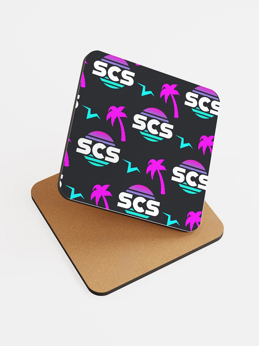 SCS GLOSSED CORK COASTER product image (6)