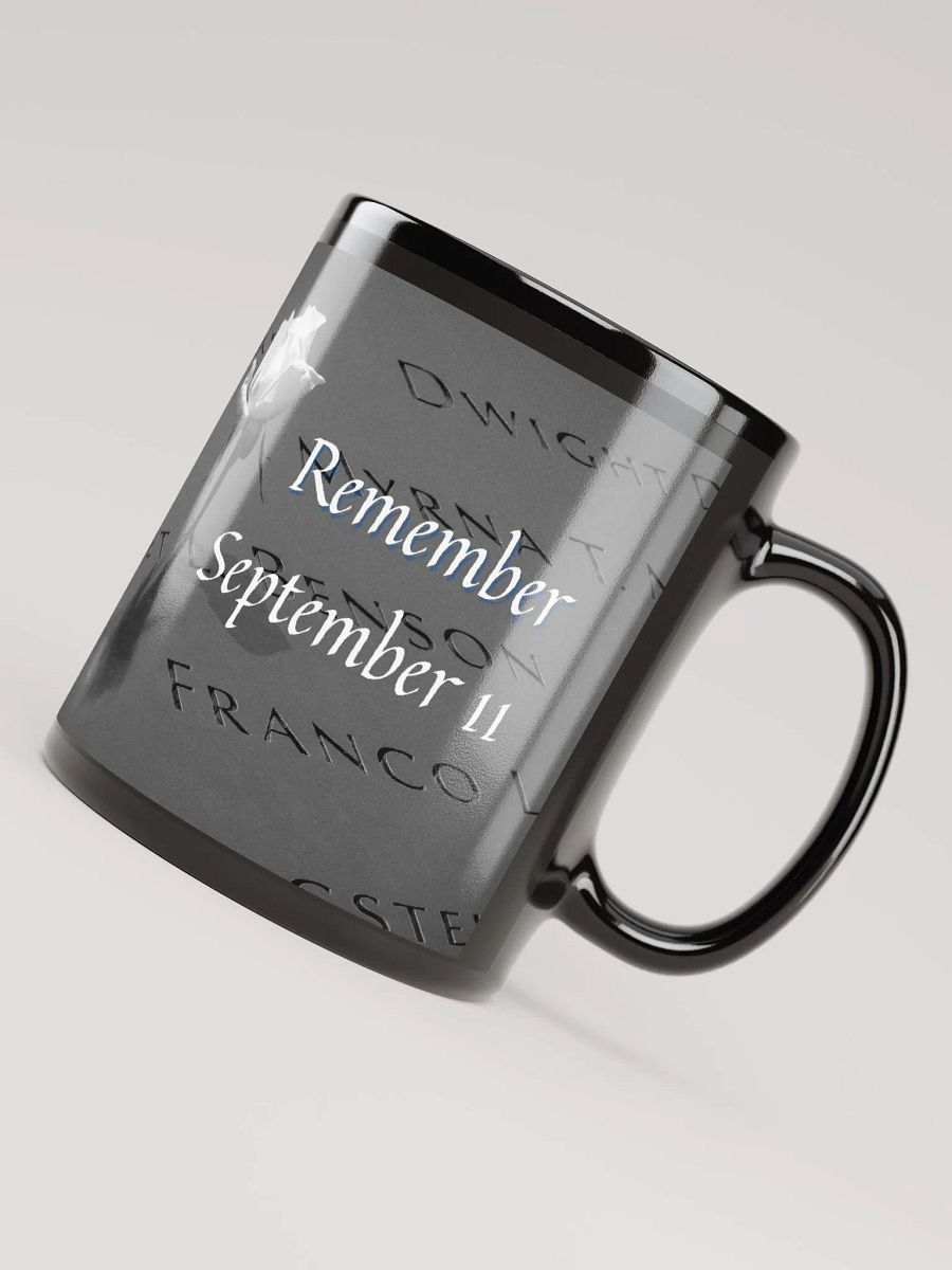 Remember September 11 Tribute Glossy Black Mug product image (7)