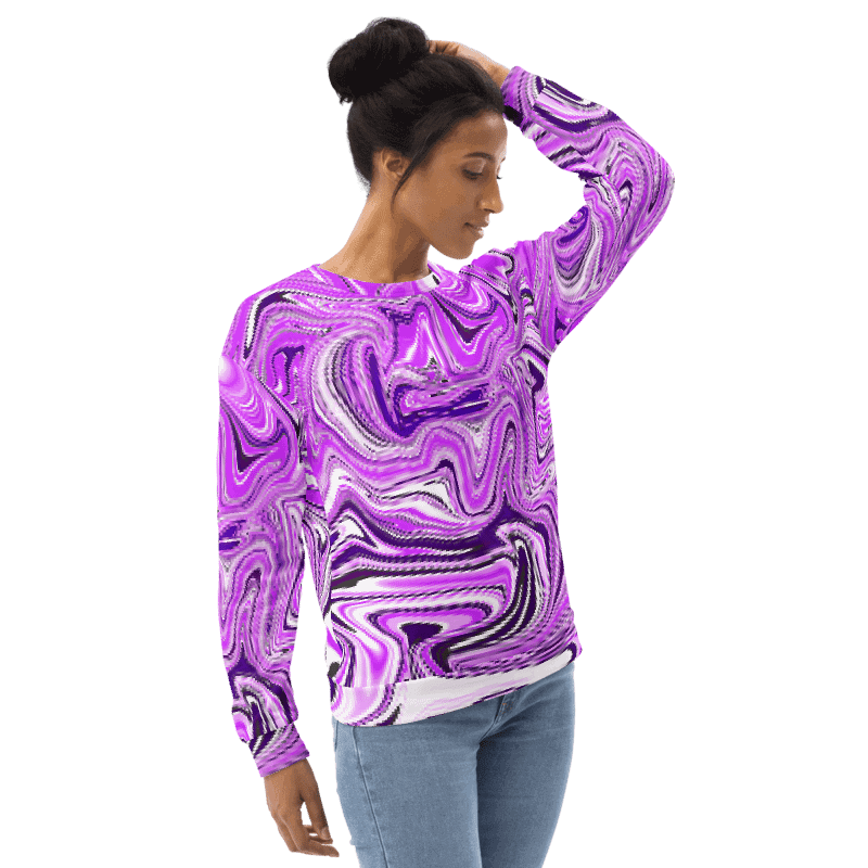 Sweatshirt - Purple Digital Fluid Art product image (7)