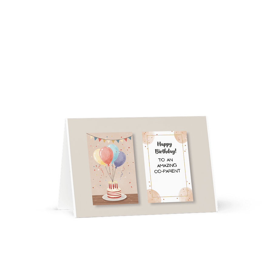 Co-parent Birthday card - Template product image (1)