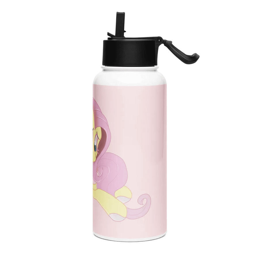 Fluttershy Stainless Steel Water Bottle with a Straw Lid product image (3)