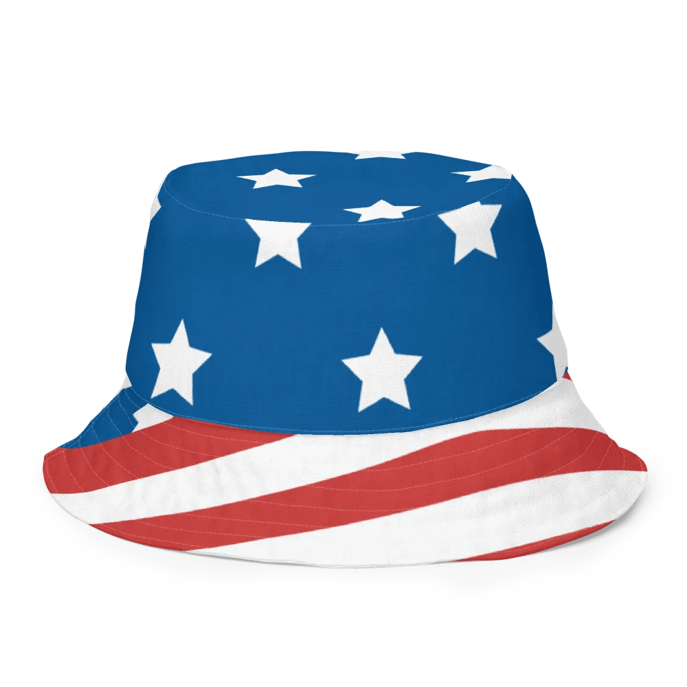 Bacon Strips, & Stars and Stripes Reversible Bucket Hat product image (10)