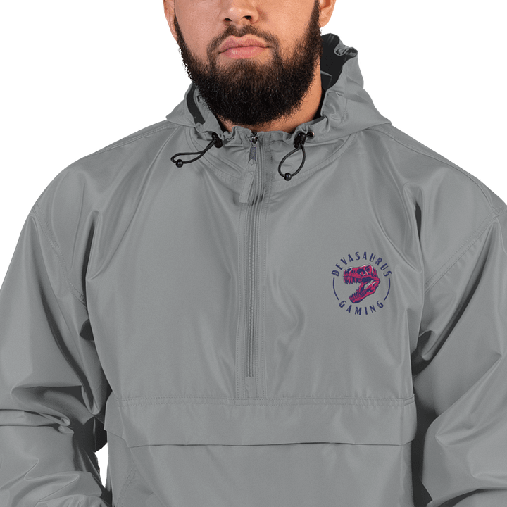 Devasaurus Pink Embroidered Champion Packable Jacket product image (1)