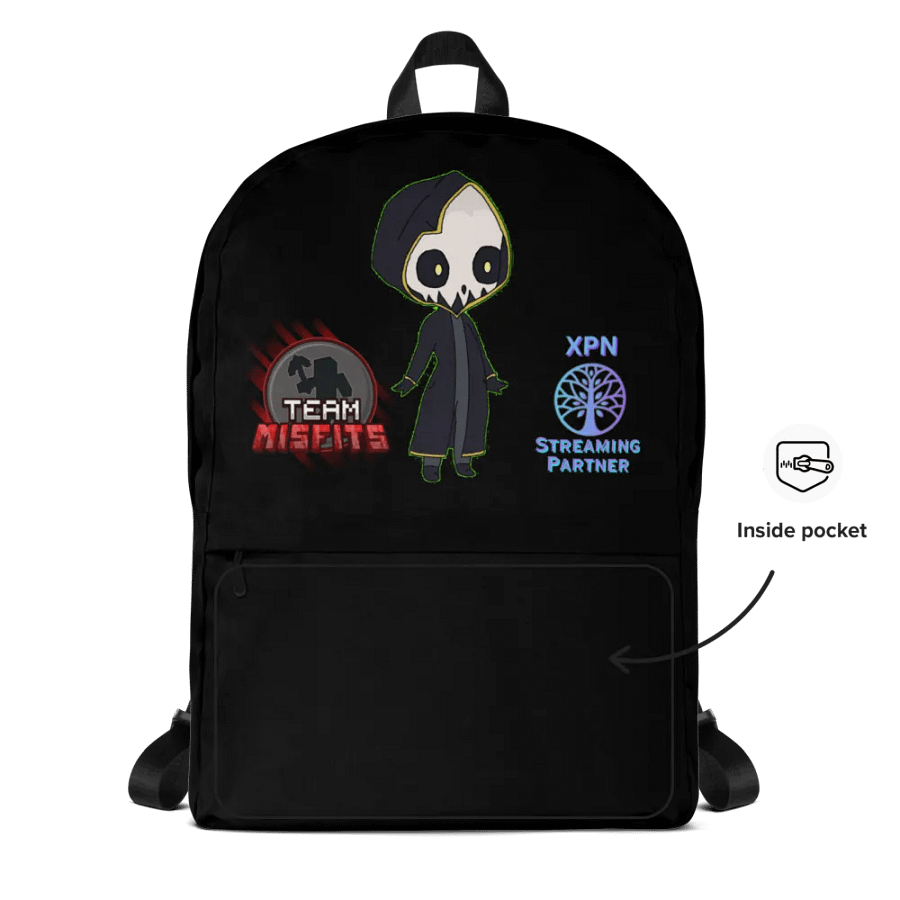 NecroGamingLIVE Black TeamMisfits XPN Backpack product image (8)