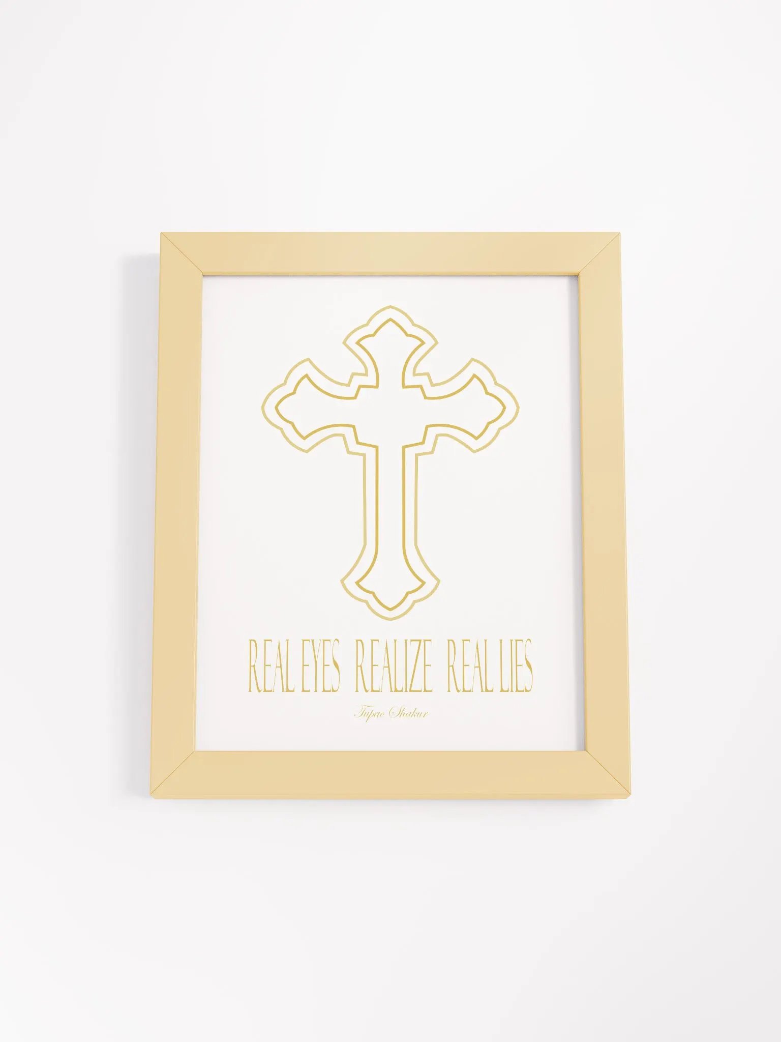 Real Eyes Realize Real Lies - Tupac - Framed High-Quality Matte Poster product image (25)