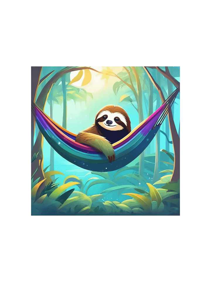 Moonlit Sloth Hammock Poster product image (2)