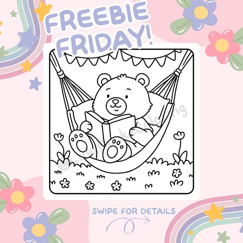 🎉 FREEBIE FRIDAY! 🎨
Today’s free coloring page is here, and it’s the cutest yet! ✨ 
This week’s coloring page is from our Fuz...
