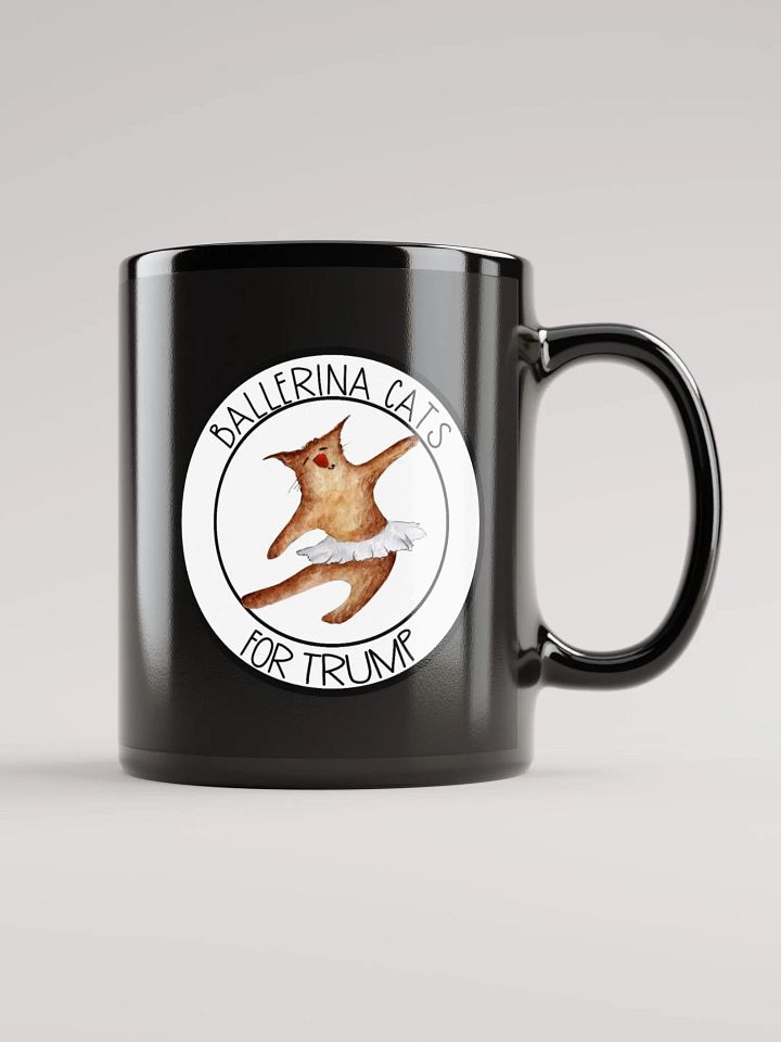 Dancing Ballerina Cat For Trump Black Mug product image (1)