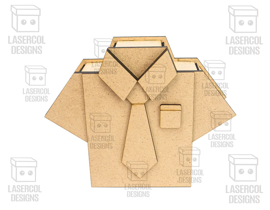 Shirt and Tie Box (3 Sizes) - Laser Cut Files product image (5)